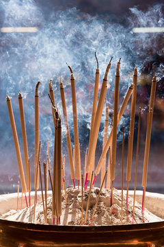 Incense Sticks in a Chinese temple
