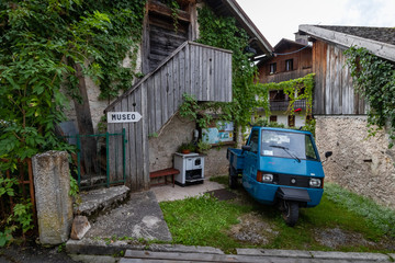 old vehicle in Dolomite alps