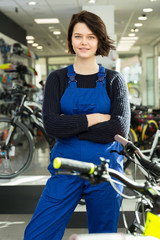 Smiling professional woman standing in shop