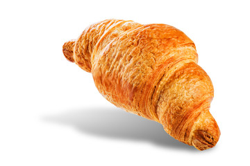 Croissant on a white isolated background