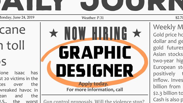 Graphic designer job