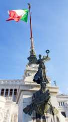 Fototapeta na wymiar Vittorio Emanuele II Monument Rome Italy