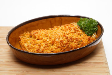 Seelachs Fischfilet mit Kräuterkruste