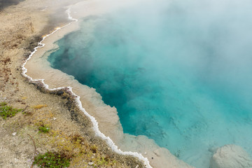 Black Pool hot spring in Yellowstone National Park, USA