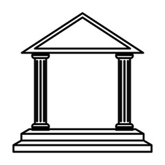 arch columns architecture isolated icon