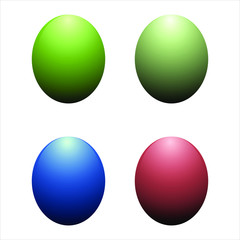 set of colorful egg