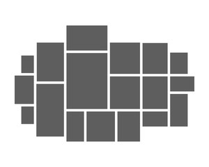 Templates collage frames on a white background