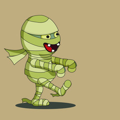 Mummy walk illustration.