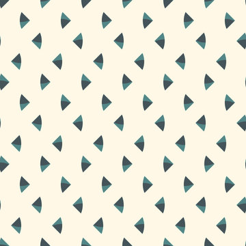 Minimalist abstract background. Simple modern print with mini triangles. Seamless pattern with geometric figures