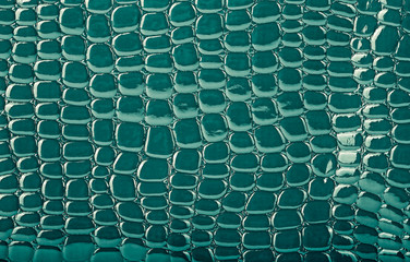 Naklejka premium Crocodile leather texture, closeup. Abstract background.