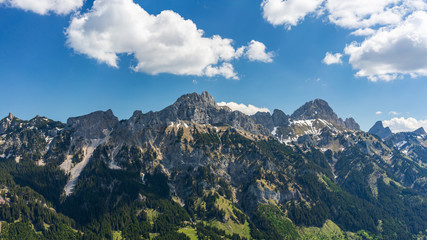 Rote Flüh mountain in the Allgäu Alps in Austria