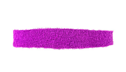Narrow training headband isolated on a white background. Violet color.