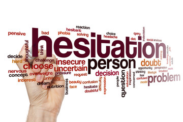 Hesitation word cloud