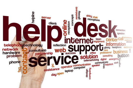 Help desk word cloud