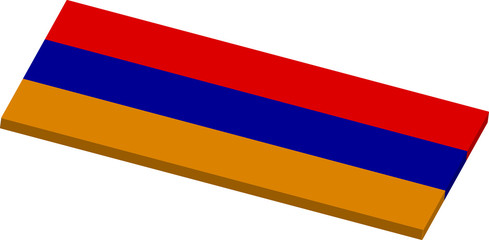 3D Armenia flag Vector illustration.