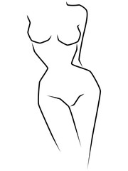 Abstract slim body of woman