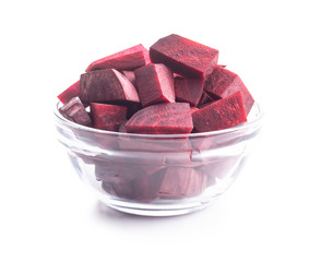 Sliced tasty raw beetroot.