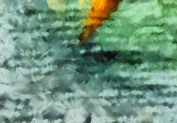 Creative abstract painting background in oil. Textured brush strokes of paint. Colorful design pattern. Artistic drawing grunge texture. Watercolor mixed fine art template for decoration. Vintage.