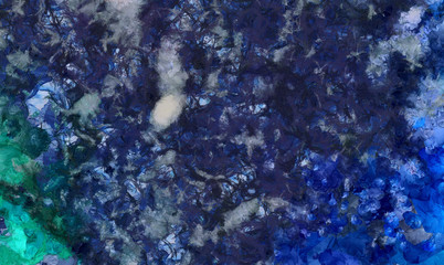 Abstract background in mixed colors. Oil and watercolor design elements. Design template for covers, posters and banners. Simple macro close-up paint brush strokes.