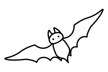 halloween bat animal character icon