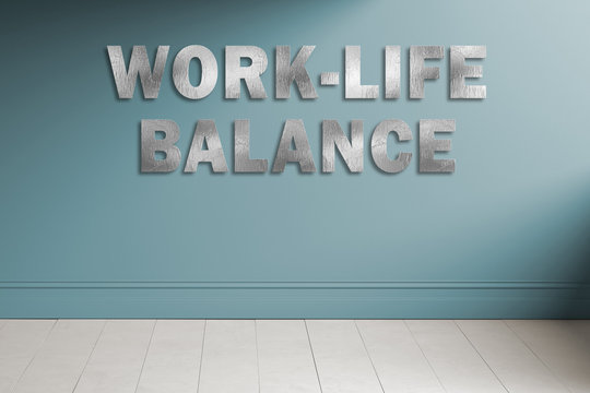 room with sign "work-life balance"