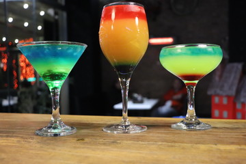 two glasses of cocktails