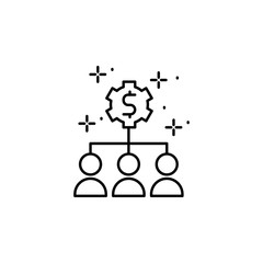 Money, network, people icon. Element of modern business icon