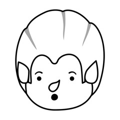 cute little boy head with dracula costume