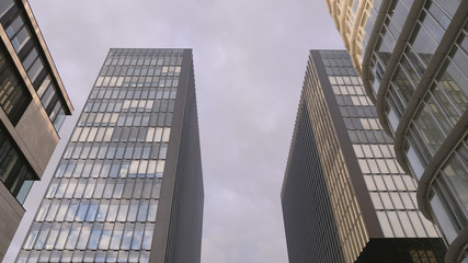 Fototapeta na wymiar Modern Office Building with Glass Facade