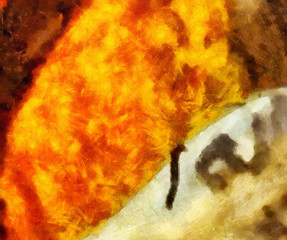 Grunge background. Abstract minimalism hand drawn pattern. Simple texture backdrop. Macro smooth brush strokes and splashes of paint. HD wallpaper design. Drawing template for creative ideas.