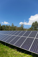 Solar Power Station in the summer Landscape