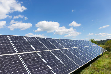 Solar Power Station in the summer Landscape