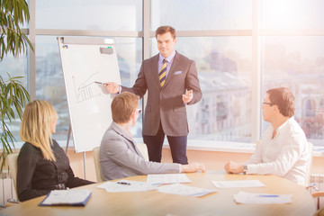 Fototapeta premium Business people working together in meeting room