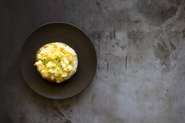 Breakfast Bagel with Scrambled Eggs