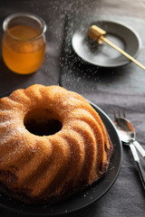 Rustic Style   Bundt Cake , Coffee and Honey