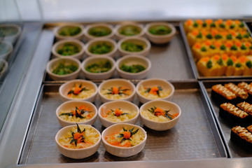 A lunch with Japanese buffet food