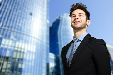 Fototapeta premium Handsome businessman outdoor