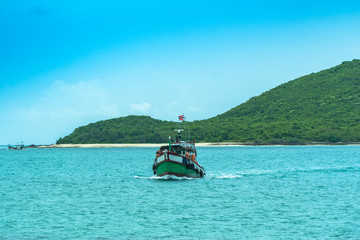 Passenger boat transportation to Samae San Island in Chonburi Thailand
