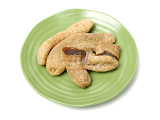 Gastrodia elata on white background