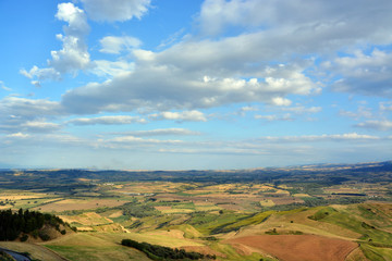 Sunny landscapes in the Molise countryside in  southern Italy.