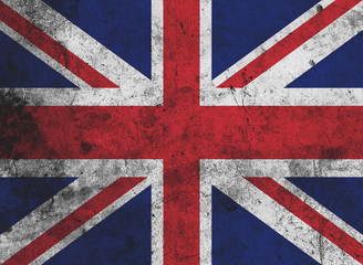 Grunge Great Britain Flag as an Old Vintage British Symbol of Patriotism and English Culture on an Antique Textured Material for the United Kingdom Government. - Image