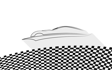 Fototapeta na wymiar Sport Car vector symbol, vector Set of modern auto linear silhouettes
