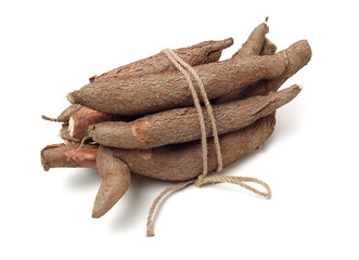 Cassava isolated on a white background