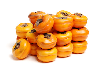 persimmon on white background 