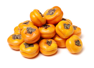 persimmon on white background 