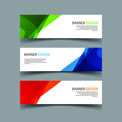Naklejka premium Vector Abstract design banner web template