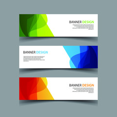 Naklejka premium Vector Abstract design banner web template