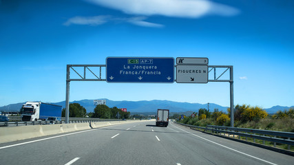 navigation sign on the road