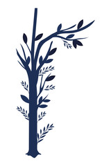 autumn tree dry isolated icon