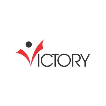 VICTORY letter logo design vector